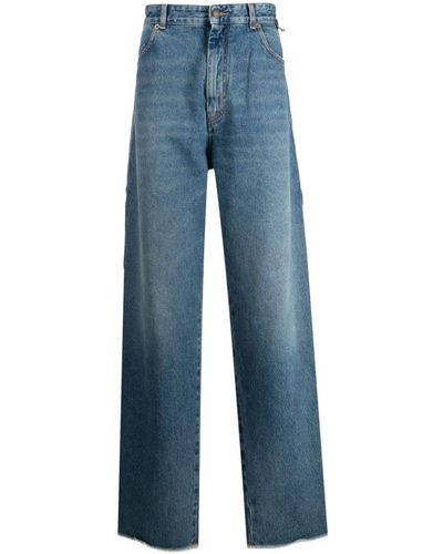 DARKPARK Gerade High-Waist-Jeans - Blau