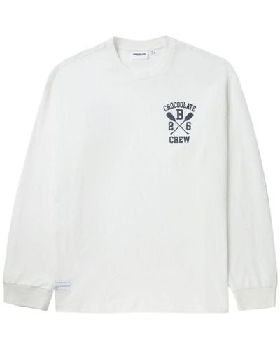 Chocoolate T-Shirt mit Logo-Print - Weiß