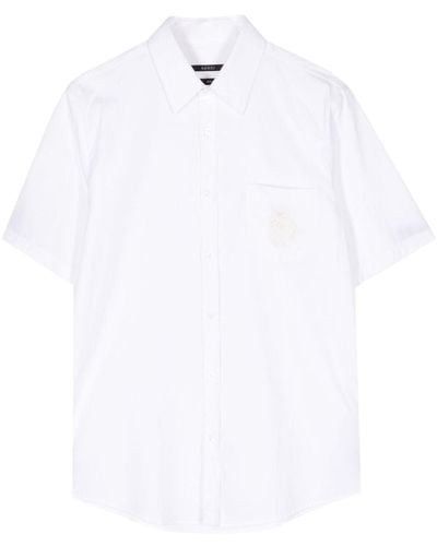 Gucci Logo-embroidered Short-sleeve Shirt - White