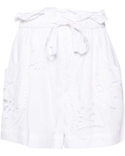 Isabel Marant Hidea lace-detailed shorts - Weiß
