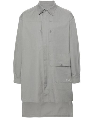 Y-3 Workwear Single-breasted Coat - Grey