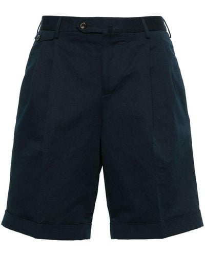 PT Torino Pleat-detail Bermuda Shorts - Blue