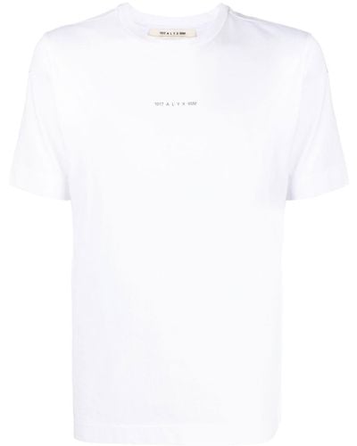 1017 ALYX 9SM Camiseta con logo estampado - Blanco
