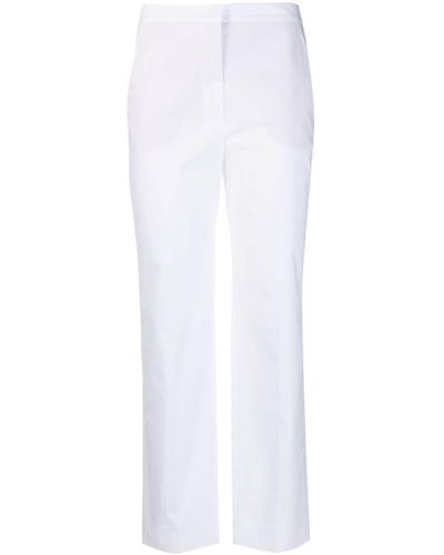 ..,merci Concealed-fastening Cotton Trousers - White