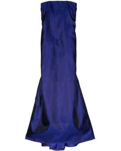 STAUD Tullio silk gown - Azul