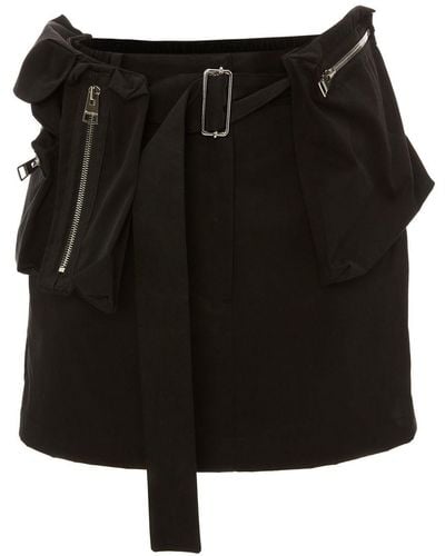 JW Anderson Zip-detail Miniskirt - Black