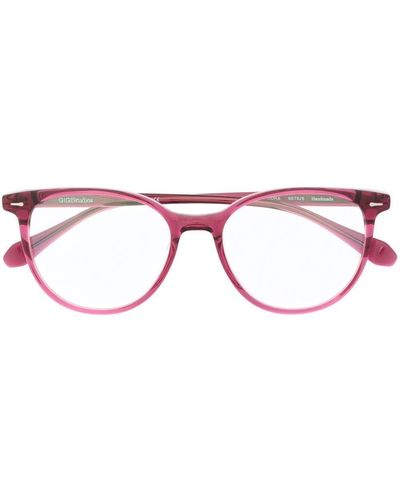 Gigi Studios Dora ラウンド眼鏡フレーム - ピンク