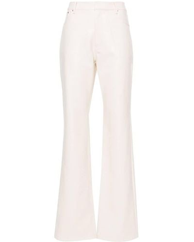 ROTATE BIRGER CHRISTENSEN High-waisted long-length straight-leg trousers - Bianco