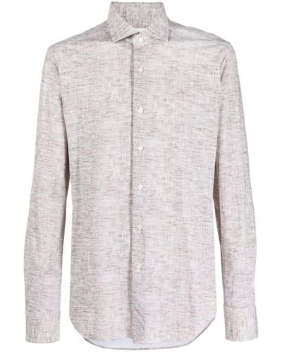 Xacus Long-sleeve Button-up Shirt - Natural