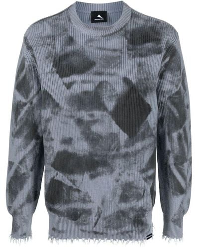 Mauna Kea Ribbed Crew Neck Sweater - Gray