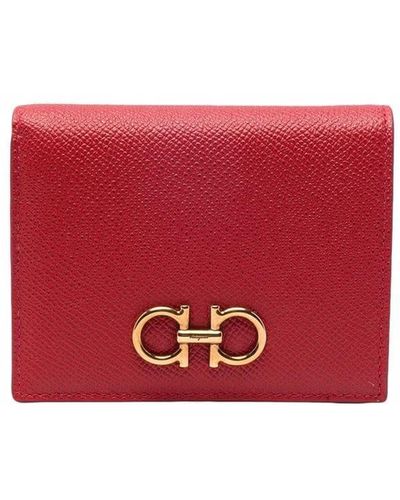 Ferragamo Leren Portemonnee - Rood