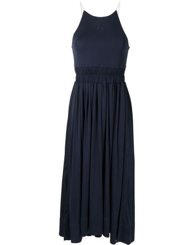 3.1 Phillip Lim Shirred-waist Midi Dress - Blue