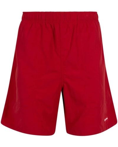 Supreme Shorts Met Logo - Rood