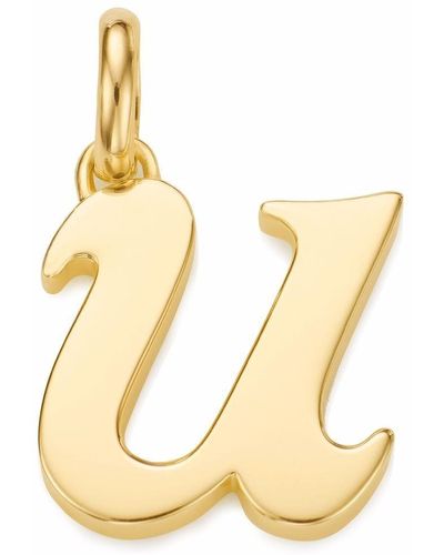 Monica Vinader Alphabet U Pendant Charm - Metallic