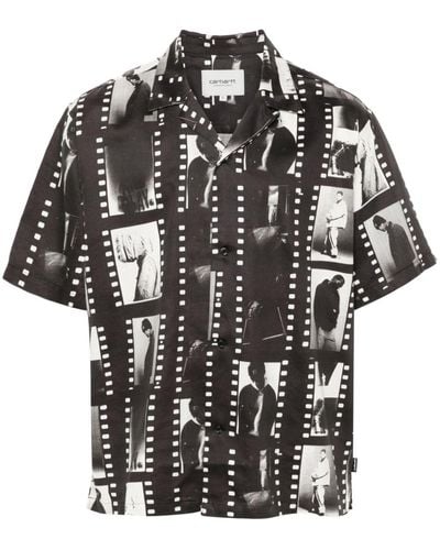 Carhartt Photo Strip-print Shirt - Black