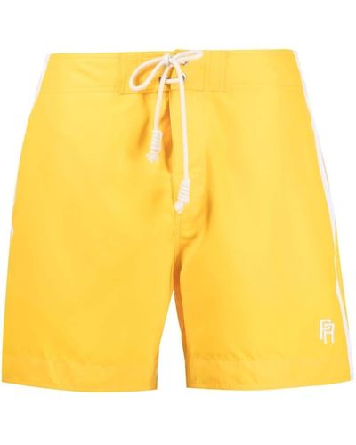 Palm Angels Side-stripe Swimming Shorts - Yellow