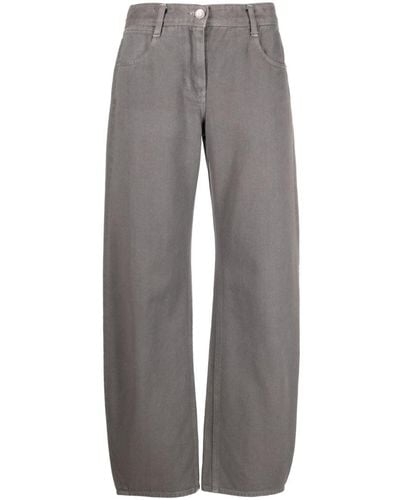 Low Classic Mid-rise Wide-leg Jeans - Grey