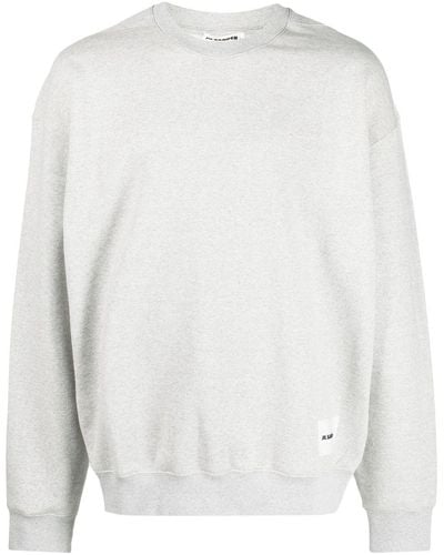 Jil Sander Sweatshirt mit Logo-Patch - Weiß