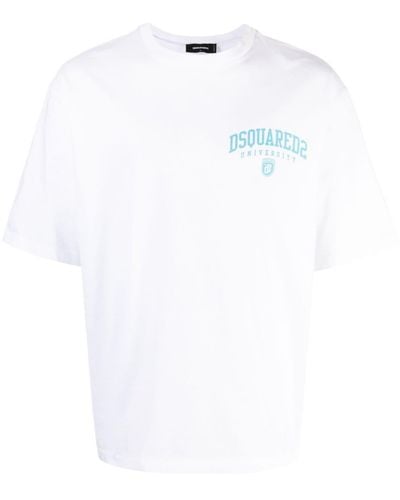 DSquared² T-shirt en coton à logo imprimé - Blanc