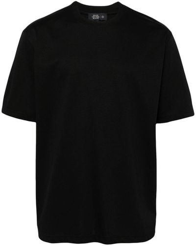 MAN ON THE BOON. Glossy Crew-neck Cotton T-shirt - Black