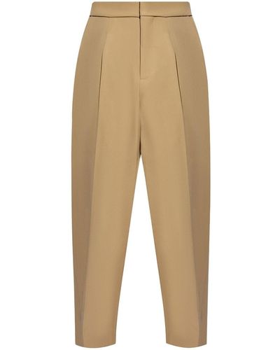 Fear Of God Logo-patch Wool Trousers - Natural