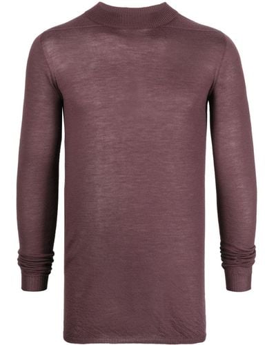 Rick Owens Semi-sheer Fine-knit Cashmere Sweater - Purple