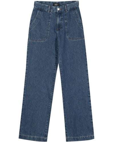 A.P.C. Jeans mit geradem Bein - Blau