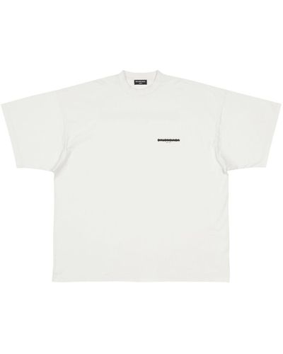 Balenciaga T-shirt oversize à logo Strike 1917 - Blanc