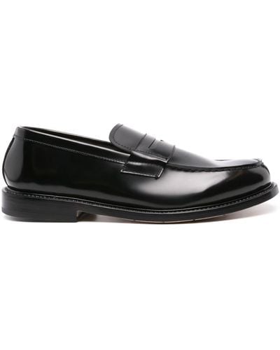 Premiata Patent-finish Leather Loafers - Black