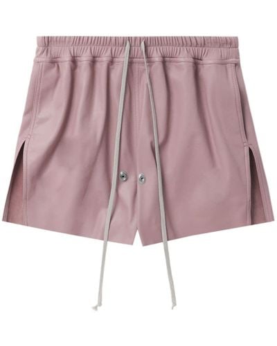 Rick Owens Gabe Leather Shorts - Pink