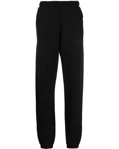 The Attico Pantalon de jogging en coton à logo embossé - Noir