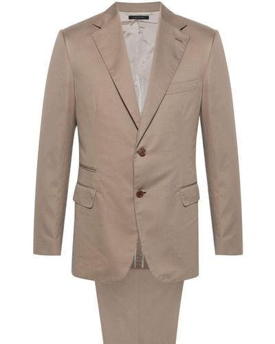 Brioni Single-breasted Twill Suit - Natural