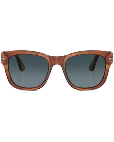Persol Round-frame Straight-arm Sunglasses - Blue