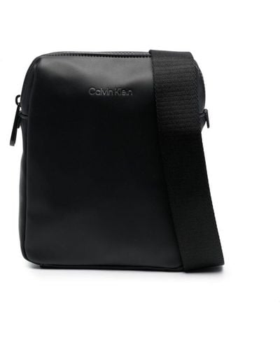 Calvin Klein ロゴ メッセンジャーバッグ - ブラック