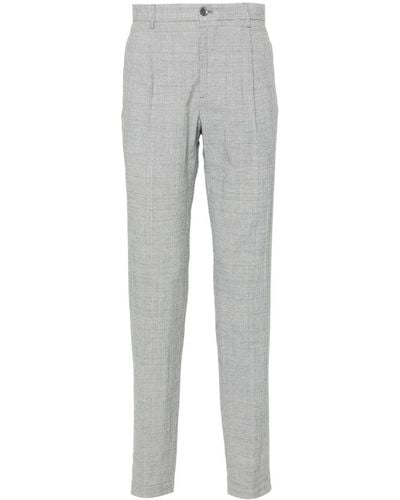 Incotex Houndstooth Tapered Trousers - Grey