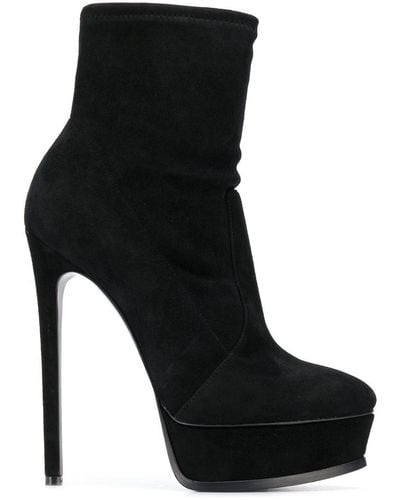 Casadei Platform Ankle Boots - Black