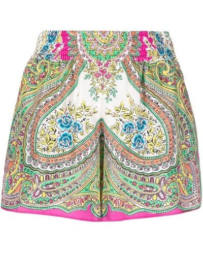Etro Shorts mit Paisley-Print - Pink