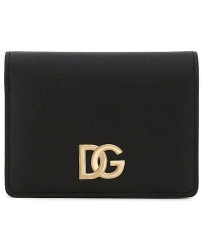 Dolce & Gabbana Portemonnaie mit DG-Logo - Schwarz