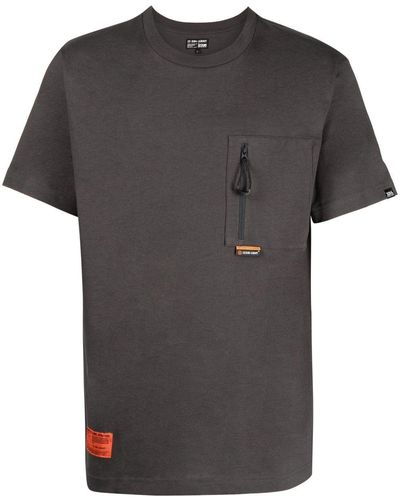 Izzue Pocket-detail Cotton T-shirt - Grey