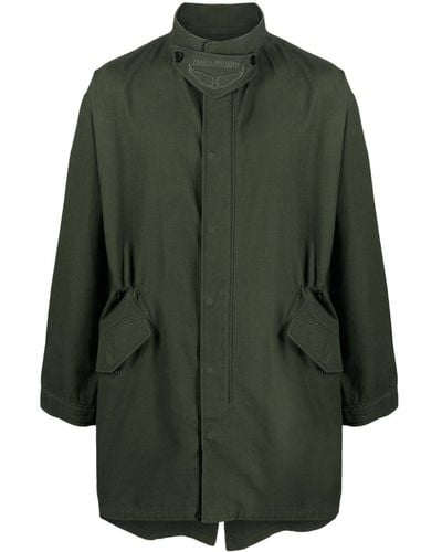 Zadig & Voltaire Logo-embroidered Organic Cotton Parka - Green