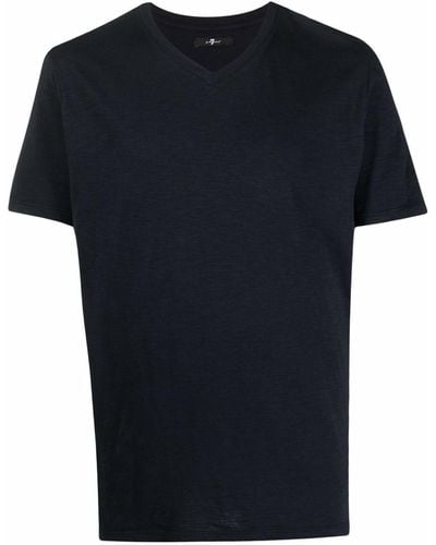 7 For All Mankind Vネック Tシャツ - ブルー