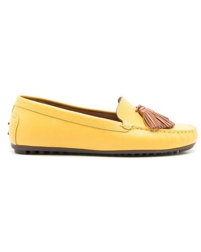 Sarah Chofakian Severine Leather Loafers - Yellow