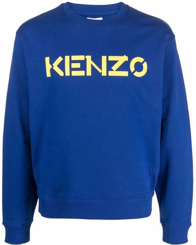 KENZO ロゴ オーガニックコットン スウェットシャツ - ブルー