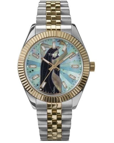Timex Reloj de 36 mm con estampado gráfico de x Jacquie Aiche - Azul