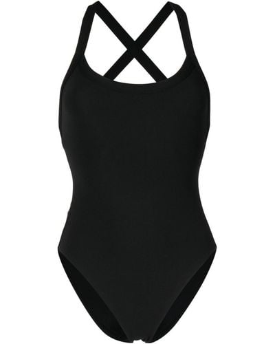The Upside Pamela Crossover-strap Swimsuit - Black