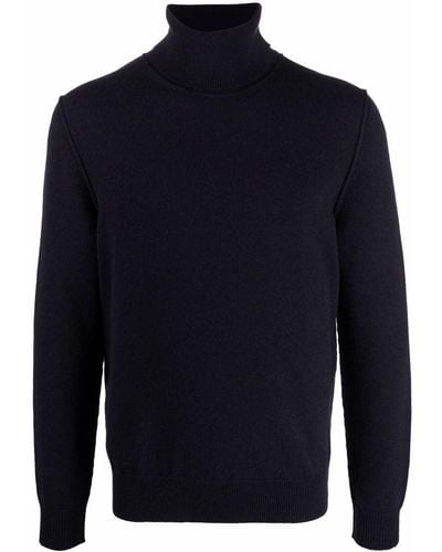 Maison Margiela Roll-neck Cashmere Sweater - Blue