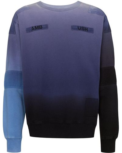 Ambush Sweatshirt mit Batikmuster - Blau