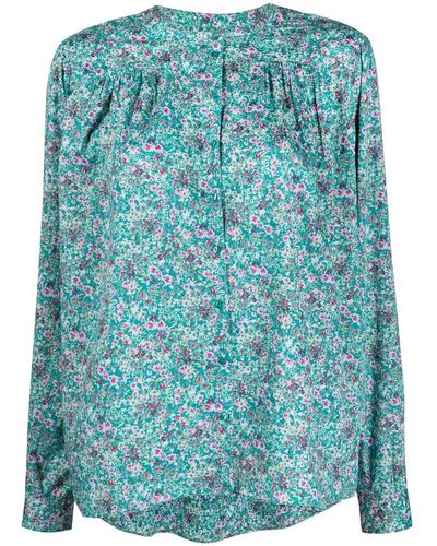 Ba&sh Blouse Met Bloemenprint - Blauw