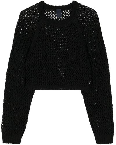 Juun.J Open-knit jumper - Noir