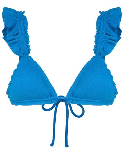 Clube Bossa Laven Ruffled Bikini Top - Blue